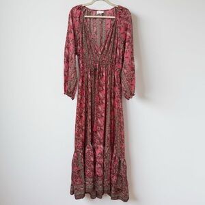 Anthropologie Maxi Dress Floral Bohemian Maxi Dress Size XL